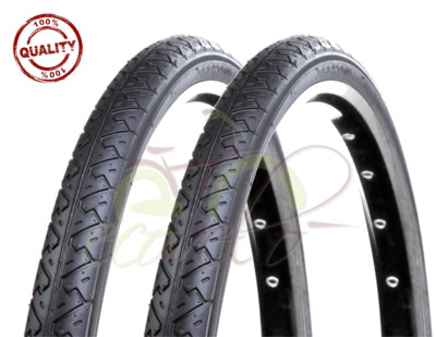 Copertoni 40-559 2 Copertoni 26x1.50 Slick - Gomme Per MTB, City Bike E Bici Ibride, Nero/Bianco Pneumatici Bici Bianco Neri - 5