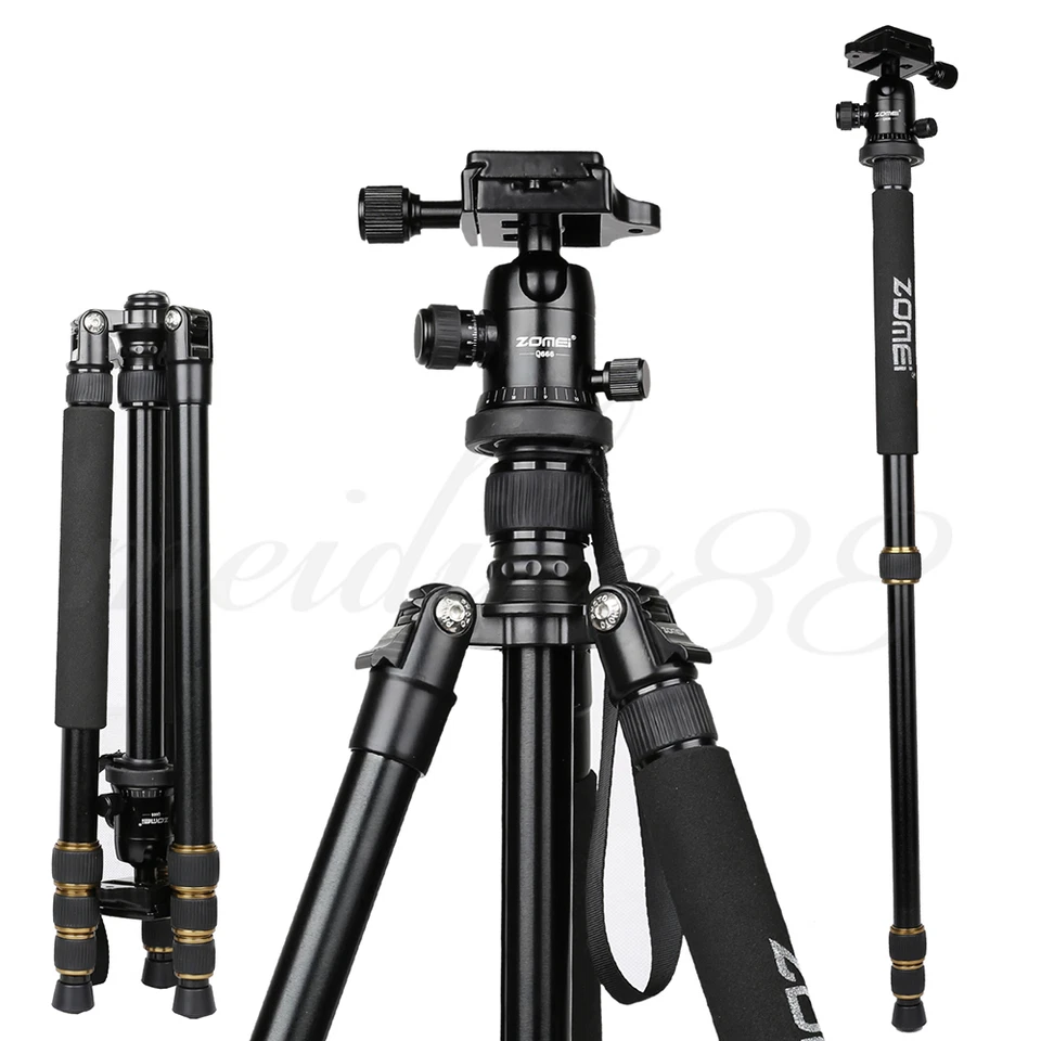ZOMEI Q666 Portable Professional Aluminum Tripod With Ball Head For DSLR Camera - Image 2 of 4