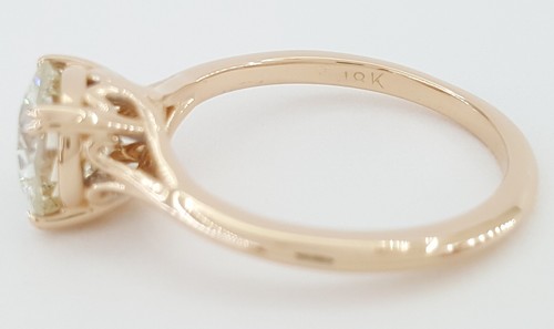 Vintage Old European Diamond Solitaire Engagement Ring 1.72 ct 18k Rose Gold GIA - 第 7/9 張圖片