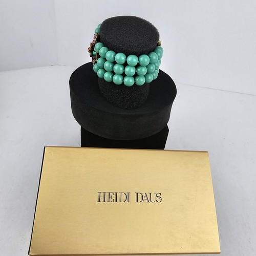 NWT Heidi Daus Artful Aristocrat Beaded Crystal Floral Bracelet Large - Picture 4 of 6
