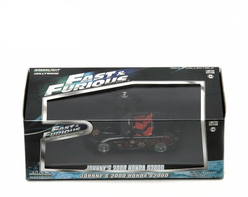 GREENLIGHT JOHNNY'S 2000 HONDA S2000 FAST & FURIOUS BLACK 1:43 NEW IN BOX 86205 - Picture 4 of 4