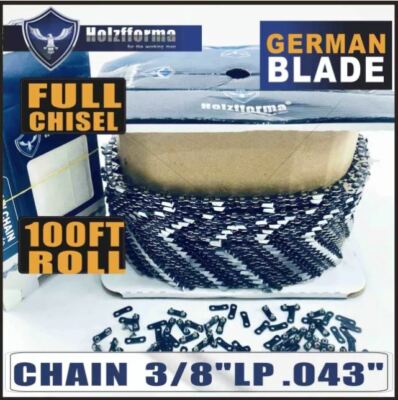 Holzfforma  100FT Roll .3/8''LP .043'' Full Chisel Saw Chain  Wagners