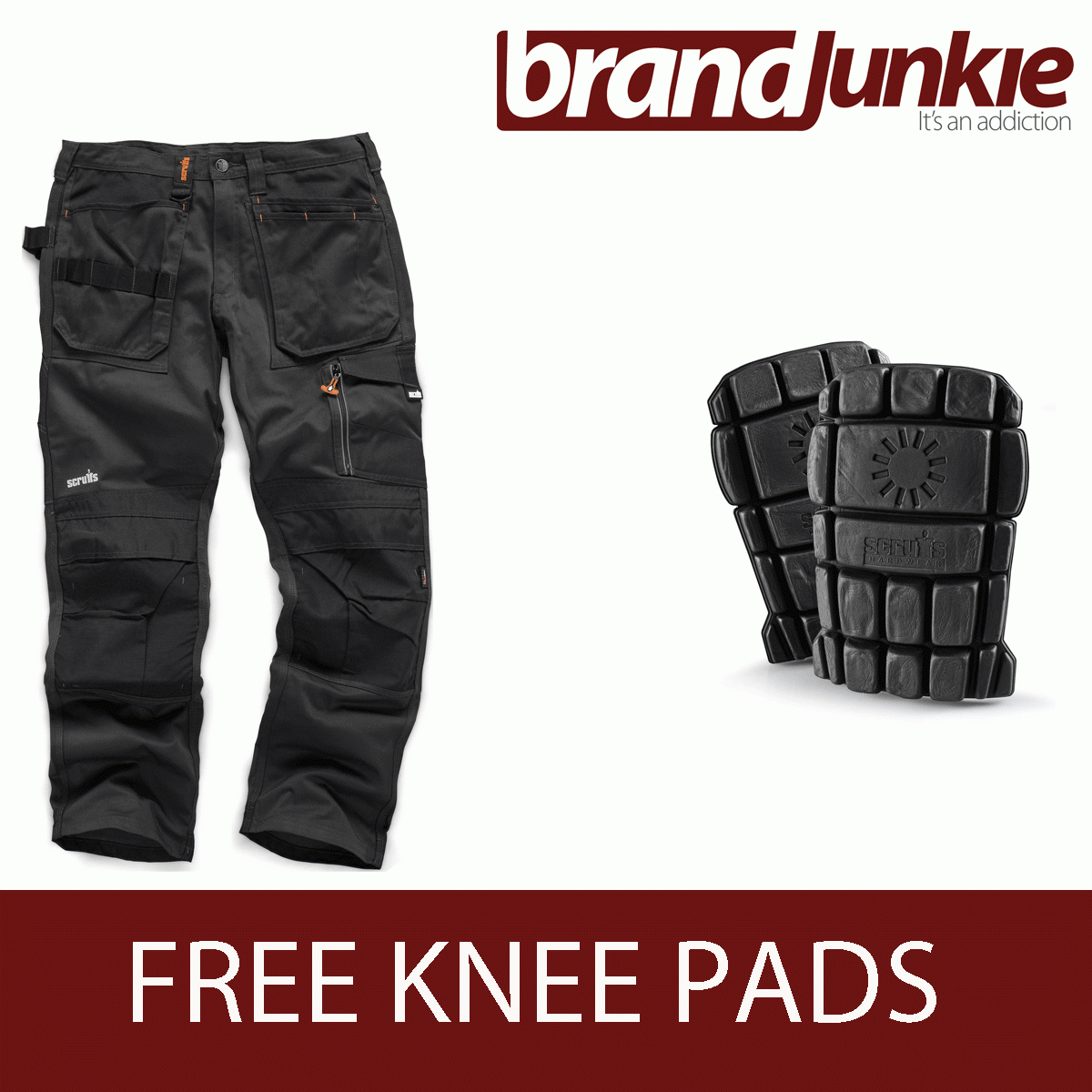 SCRUFFS Trade 3d Work Trousers 30-40 Waist 30 32 34 Leg BLACK FREE KNEEPADS  | eBay UK