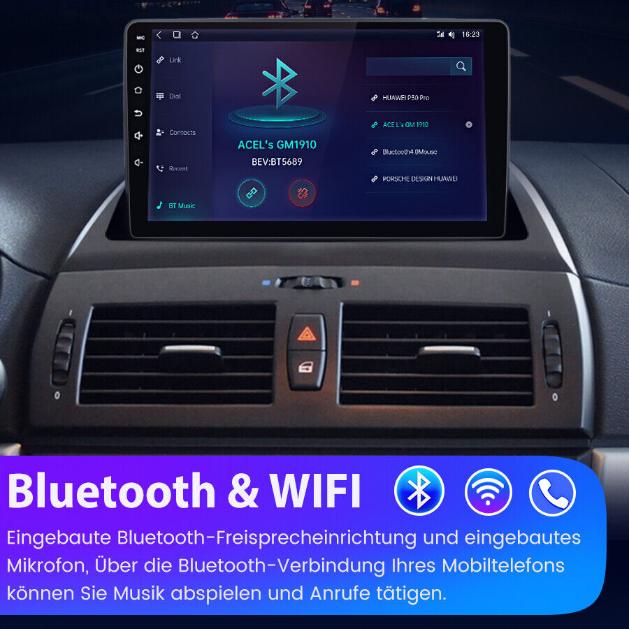 32GB Für BMW X3 E83 2004-2012 Android12 GPS Navi Autoradio WIFI BT RDS SAT DAB