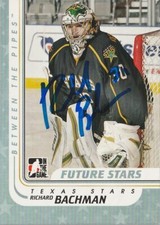 Richard Bachman - Signed 2010-11 ITG Between The Pipes Future Stars Card #81