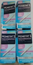 FOUR Monistat 1-Day Vaginal Tioconazole Ointment 0.16oz Exp 10/26