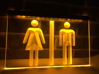 Toilet Washrooms Restrooms Display Light Sign home decor crafts Neon Sign