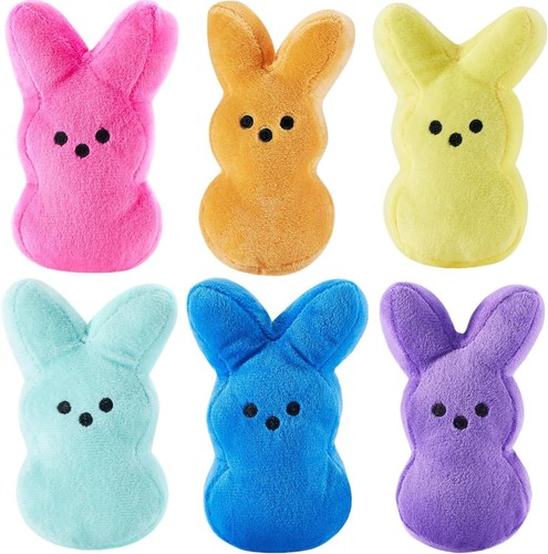 vizethru 6 pcs Easter Bunny Plush Toys Decorations Cute Animal Bunny Stuffed ...
