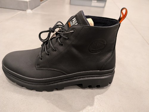 Palladium Pallatroper Hi Wp+ Herren Leder Stiefel Wasserdicht Schwarz Boots - Bild 2 von 6