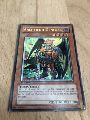 Erzunterweltler General FOTB-DE019 Ultimate Rare 1. Auflage Yugioh Karte