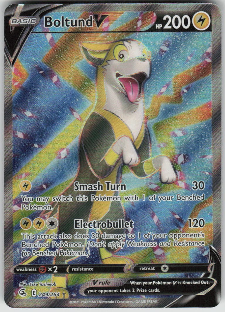Pokemon Boltund V (Full Art) Ultra Rare SWSH08: Fusion Strike 249/264 NM