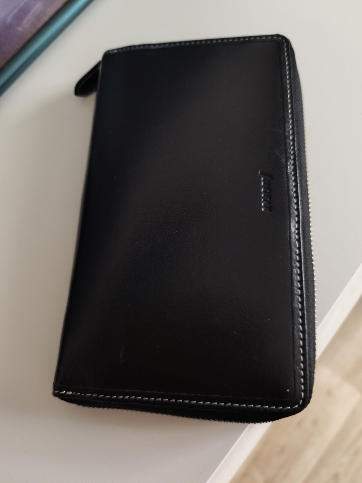 Filofax Malden Zip Schwarz Leder A6 Personal Organizer Neu