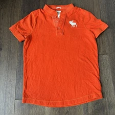 Vintage Y2K Abercrombie & Fitch Shirt Henley Mens Muscle Short Sleeve M Moose