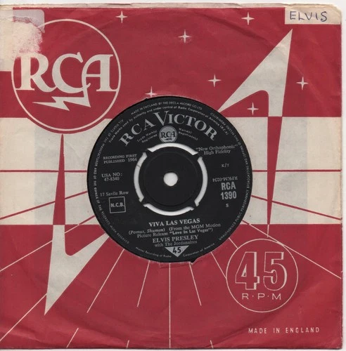 ELVIS PRESLEY viva las vegas*what'd i say 1964 UK RCA VICTOR 7" 45
