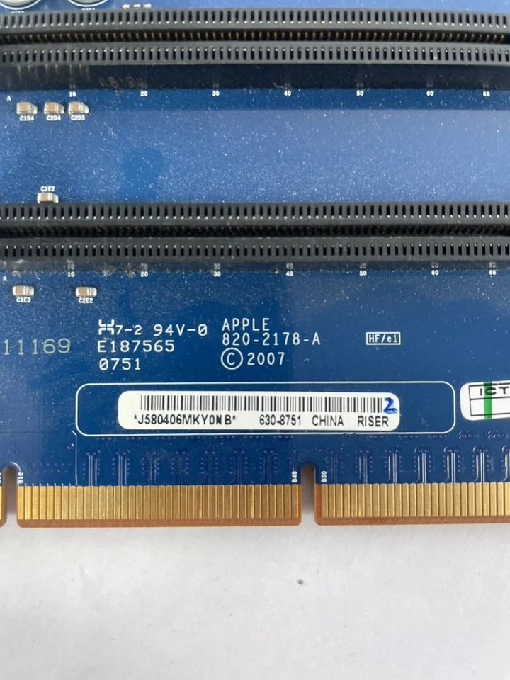 LOT OF 2 Genuine Apple Memory Riser Cards for A1186 Mac Pro 820-2178-A - Image 4 of 4