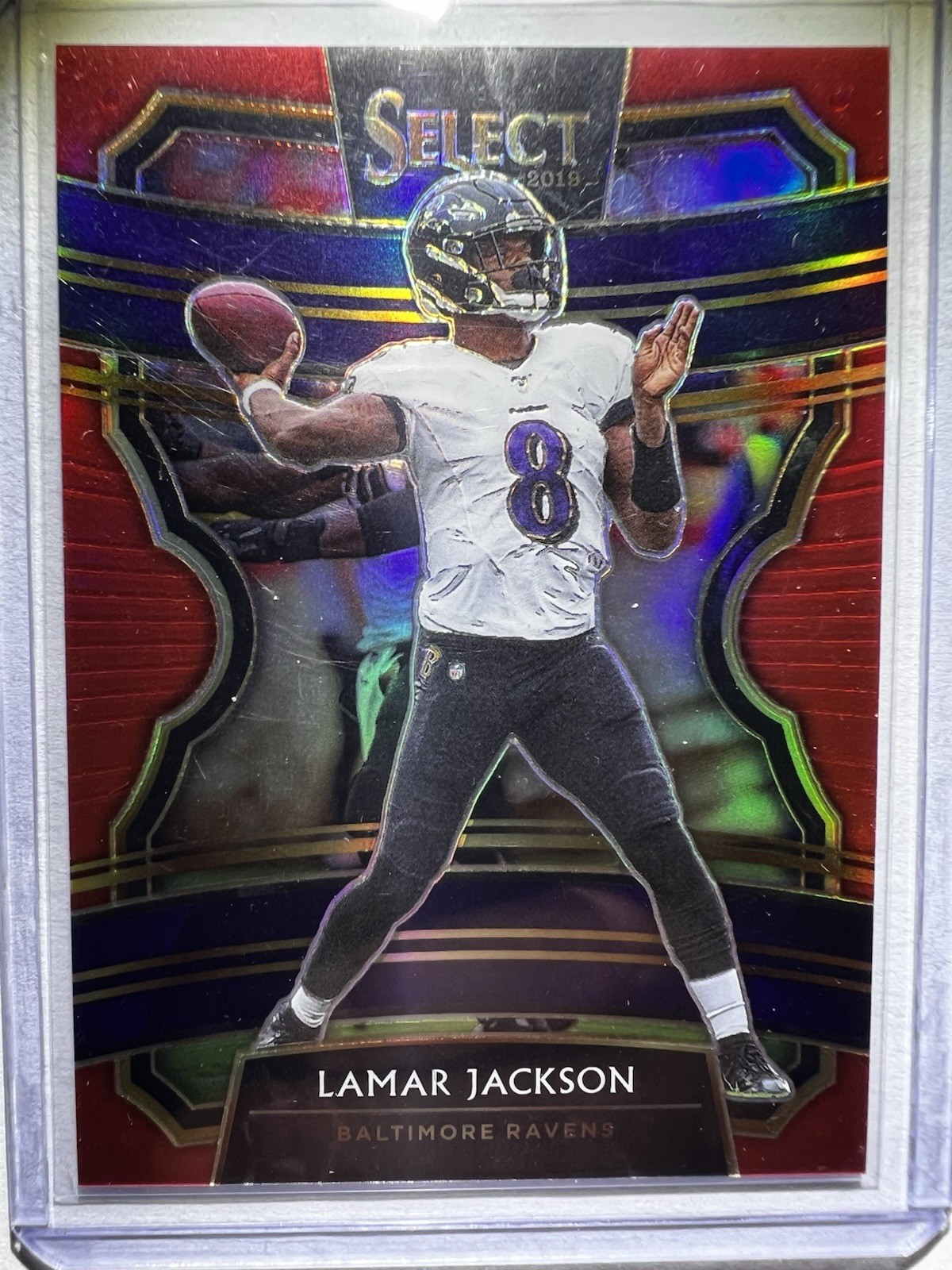 2019 Panini Select - Concourse Lamar Jackson #71 Red Prizm /99