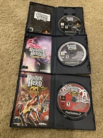 SONY Playstation2 PS2 Console - Guitar Hero Bundle - Guitar, Games, Memory Card