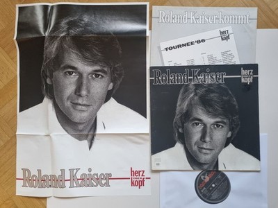 Roland Kaiser - Herz Über Kopf Vinyl LP Germany WITH POSTER