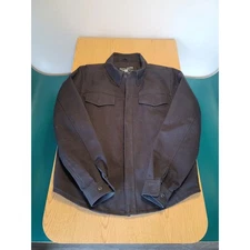 First MFG Co Heavy Hitter Motorcycle Jacket 20oz. Black Raw Canvas SZ L HARLEY