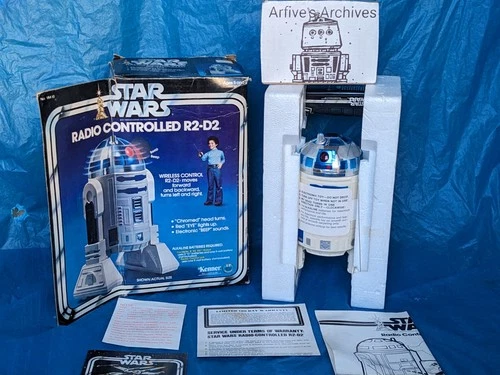 🔵🔴 Vintage Star Wars RADIO  CONTROLLED R2D2 w box READ Kenner 1978 🔴🔵
