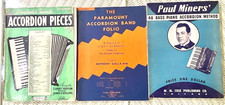 3 Vintage Accordion Sheet Music Books 1937  1939 Everybody's Favorites -P Miner