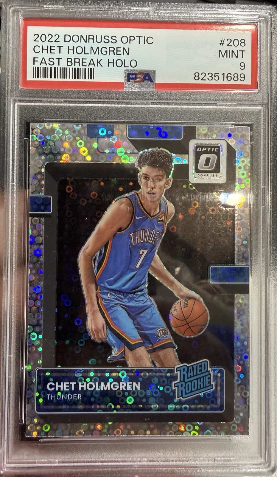 2022 Donruss Optic Chet Holmgren Fast Break-Holo #208