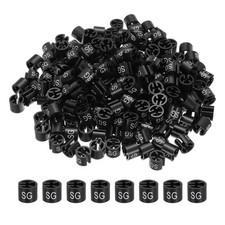 300Pcs SG Size Clothes Hanger Marker Fit 3mm Rod for Garment Coding Black