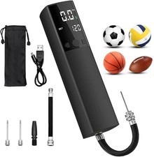 12 PSI Rechargeable Electric Air Ball Pump With LCD Display LED Light Flashlight