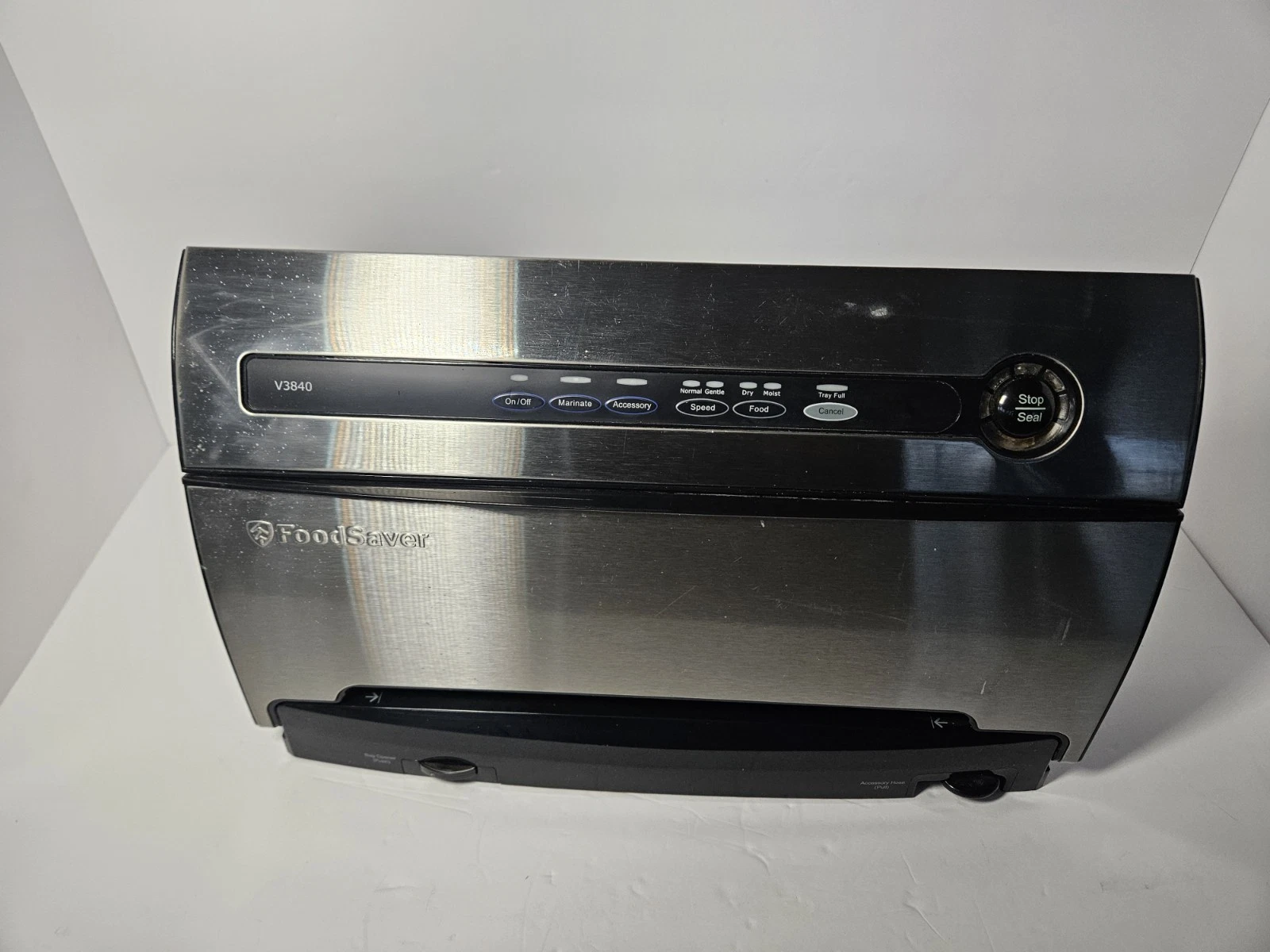 FoodSaver V3840 SmartSeal Vacuum Bag Sealer System Silver Tested Clean