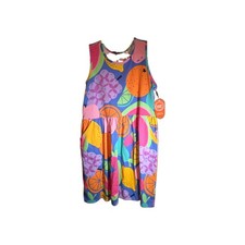 Wonder Nation Girls Size XXL 18 Fruit Print Dress Sleevless Pockets...