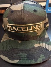 Raceline Wheel Men's Snapback Hat CAMO Adjustable Embroidered Logo