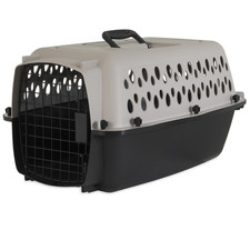 Pet Portable Kennel for Dogs, Hard-Sided Travel Carrier, Durable, Metal Door, Bl