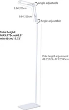 Metal White Floor Stand for Crib Mobile Arm,3Lbs Sturdy Base,68.9“-31" Height...