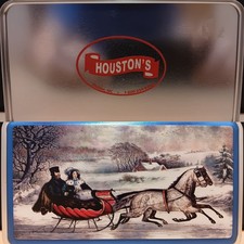 Houston's Houstons Peanut Outlet Dublin NC North Carolina Tin Metal Storage Can