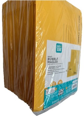 Pen & Gear Bubble Mailers Kraft Padded 6x9'' Envelopes A Pack 30 Light Self Seal
