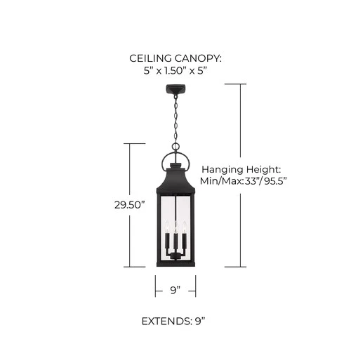 Capital Lighting 946442 Bradford 4 Light 9"W Outdoor Taper Candle - Picture 3 of 13