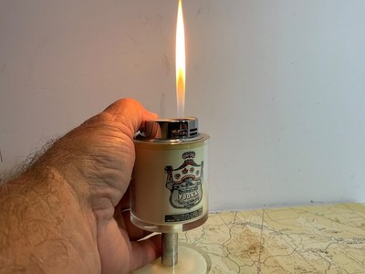 Vintage Vodka Lighter Postmodern Lucite Scripto Chrome Mid Century Modern MCM