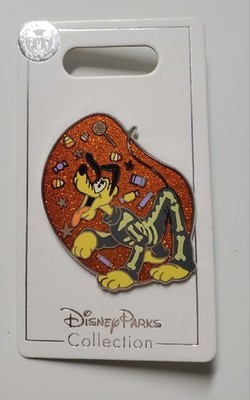 Disney Halloween 2020 Costume Pluto in Costume, Dressed as a Skeleton Pin 140750