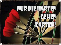Blechschild 30X40 Cm Nur Die Harten Gehen Darten Spruch Zitat Deko Geschenk Meta