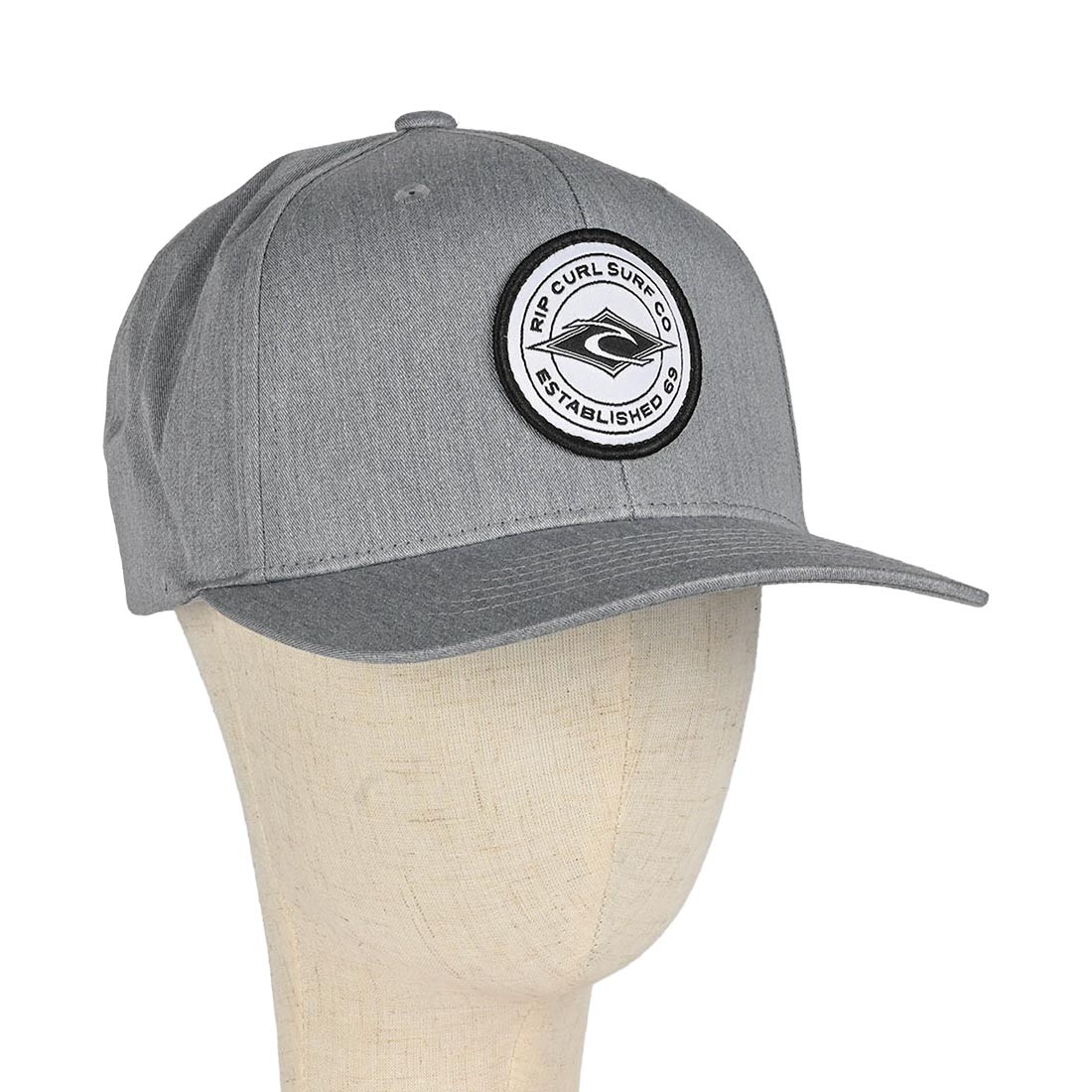 Rip Curl Stapler Snapback Cap - Grey Heather - Mens - Cotton - Image 4