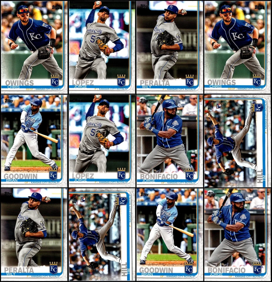 2019 年 Topps 堪萨斯城皇家队 (54) 卡套装 - 独家 - 成为第一张... — 第 2/4 张图片