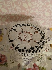 Dolls House Crocheted Table CLTH Vintage 1:12  White. Not Table.