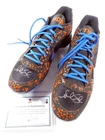 Noah Syndergaard New York Mets Autographed Player-Issued Nike Org/Blk Cleats COA