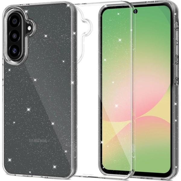 HandyhüLle FüR Galaxy A56 5G Tech-Protect Case Cover Transparent Mit Glitzer-image