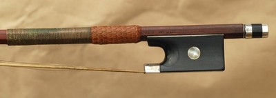 Schöne silberne deutsche schwere Geige / leichter Bratschenbogen - Kreis von Wilhelm Knopf