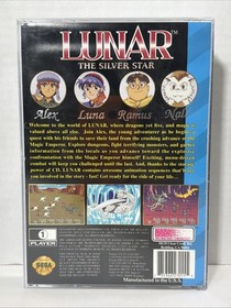 Sega CD 1992 LUNAR THE SILVER STAR GAME Complete CIB SUPER CLEAN VGC!