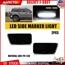 For Ford Bronco Sport 2021-23 Smoked Lens White Led Rear Side Marker Lights 2-20 For Ford Bronco Sport 2021-23 Smoked Lens White Led Rear Side Marker Lights 2-20
