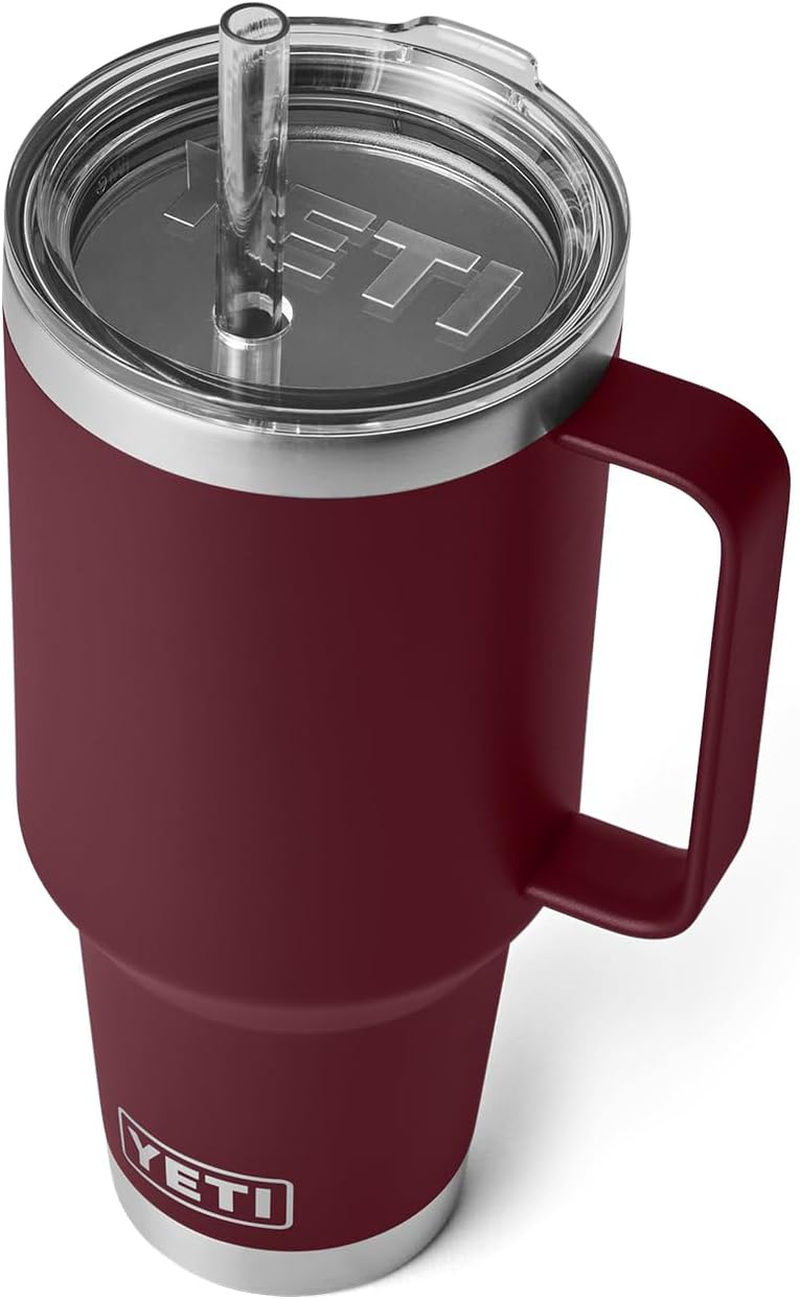 YETI Rambler 42oz Vacuum Insulated Stainless Steel Straw Mug in Wild Vine Red