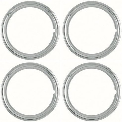 Set of 4 Polished Stainless Steel 14'' 1.75 inch Beauty Trim Rings 1514S