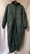 Wear Guard Mens Coverall Sz L Regular Insulated Zip off hood Zip up USA Lined